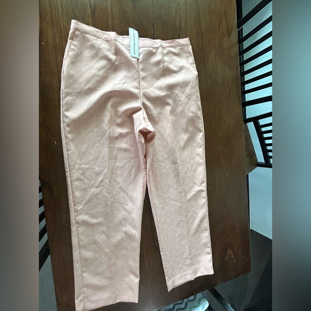 Alfred Dunner Blush Pink Textured Pants